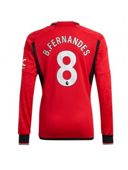 Billige Manchester United Bruno Fernandes #8 Hjemmedrakt 2023-24 Langermet